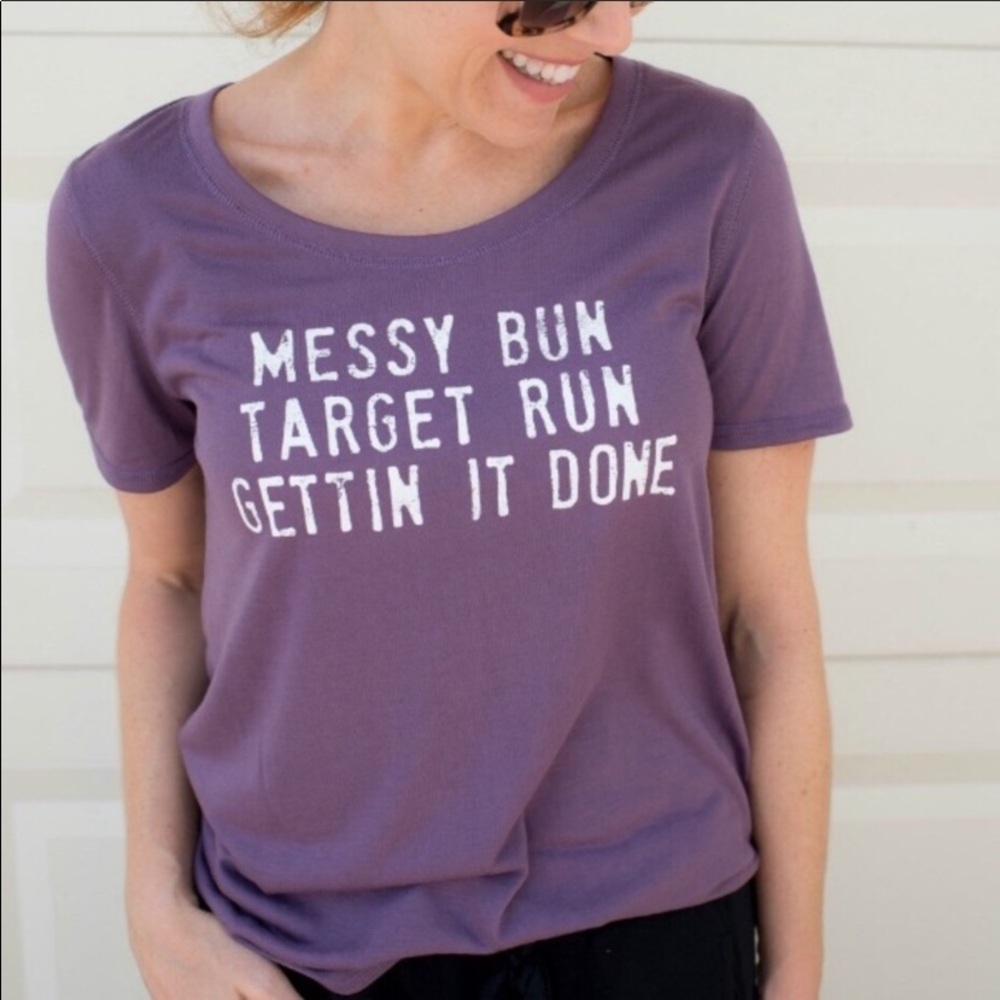 Casual Purple Graphic Tee